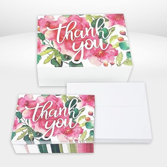 Box Of 40 Blank Thank You Cards - Picture 1 of 6